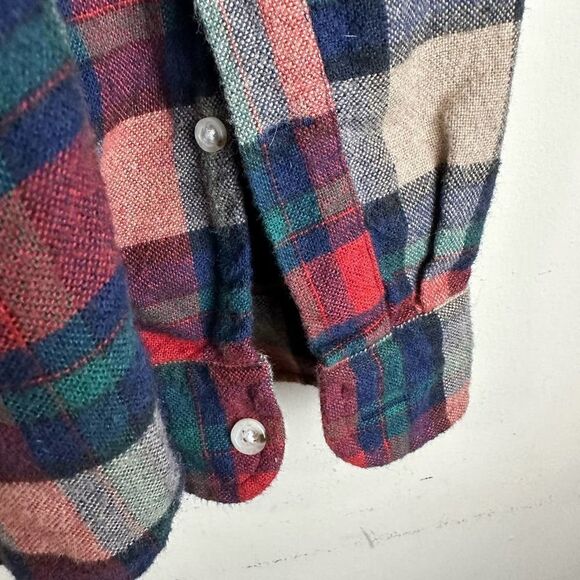 Wallace & Barnes Wool Blend Red Plaid Flannel Shirt Men’s‎ L EUC - Picture 8 of 9